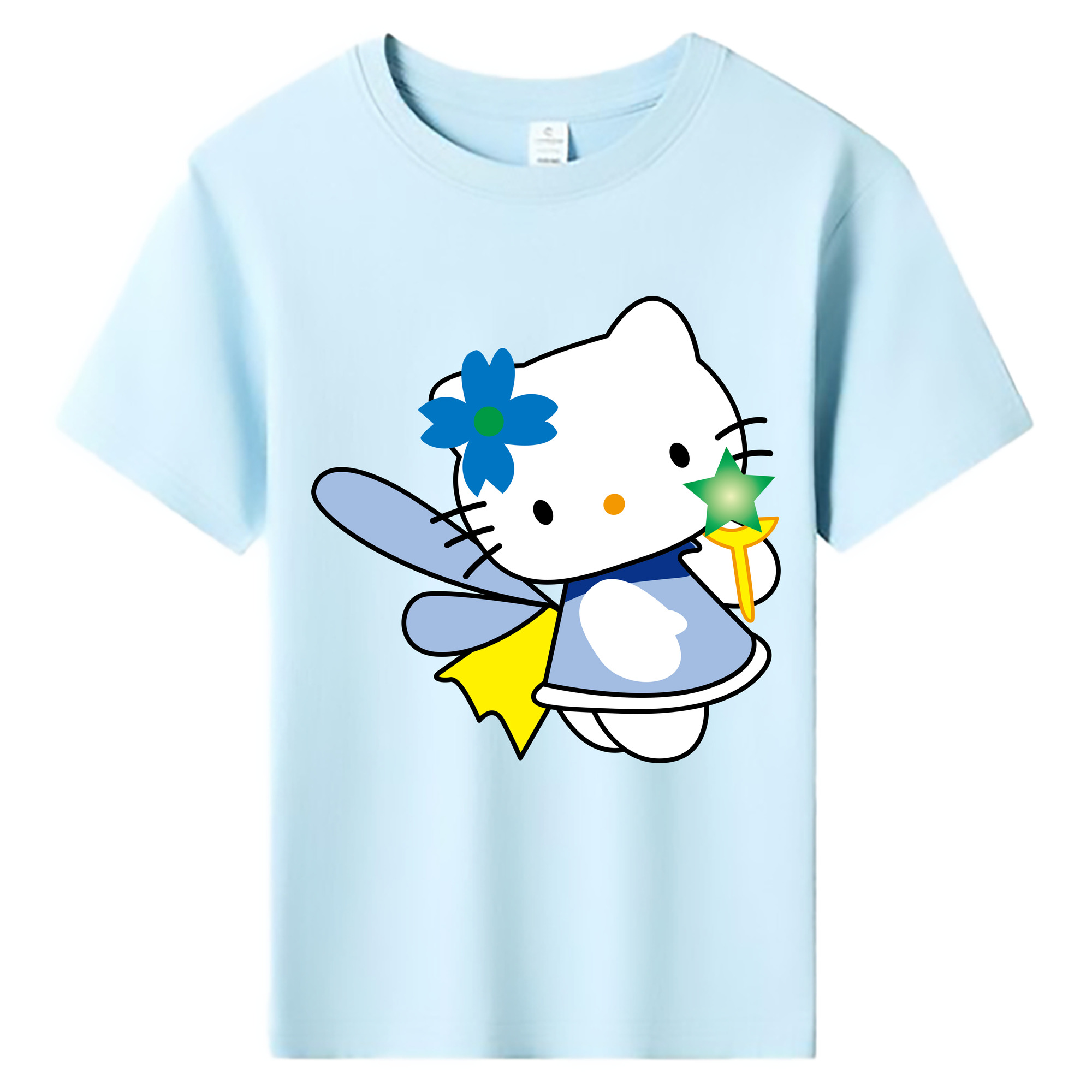 （画像用） Hello Kitty ハローキティ 綿100％キッズTシャツ（フロントプリント）